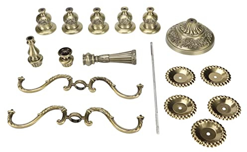 Bougeoir Candélabre Vintage à 5 Bras en Or, pour Support de Bougie Pilier, adapté aux Mariages et aux événements de Fête à Domicile