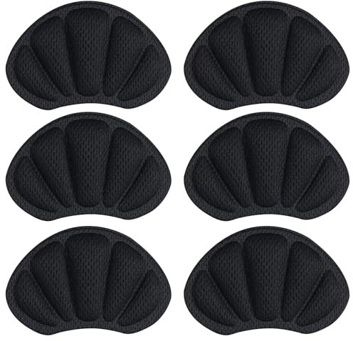 Kronwahl 3 Paar Fersenschutz Schuheinlagen, erstklassiges Fersenpolster für Schuhe, bequemer Fersenschoner, selbstklebende rutschfeste Fersenkissen für optimalen Komfort (schwarz)