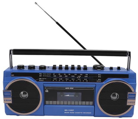 Am FM Cassette Player Vintage Sonido Puerto USB de 3.5 Mm aux en Grabadora de Cinta (Enchufe de la UE)