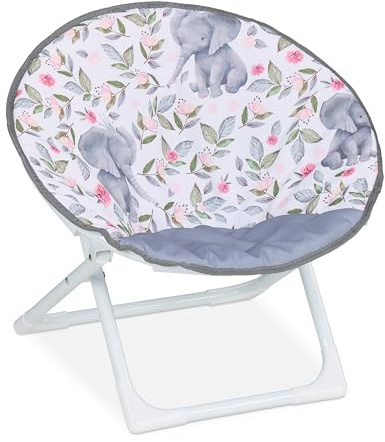 Relaxdays Moonchair Kinder, Elefant, faltbar, HxBxT: 47 x 50 x 48 cm, Kinderstuhl draußen & drinnen, Kindersessel, bunt