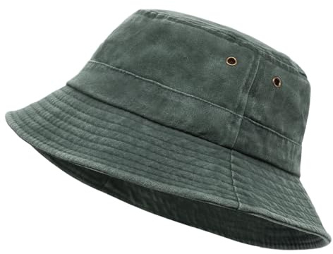 YAMEIZE Retro Cotton Bucket Hats for Women Men Vintage Trendy Fishing Foldable Sun Hat Summer Beach