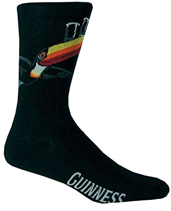 Guinness Toucan - One Pair of Black Compressed Socks Novelty Gift (H9109-CDU)