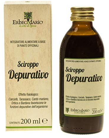 Sciroppo Depurativo Fegato effetto detox da bere, Drenante per Pelle Impura e Fegato Appesantito, Detox fegato e intestino elimina le tossine in eccesso, 1 Flacone 200ml