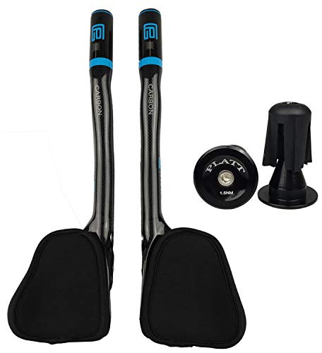 PLATT Fahrradlenker 31,8 Carbonlenker Renn/Triathlonlenker Aerobar Lenkeraufsatz Tri Bar, 3K Glossy