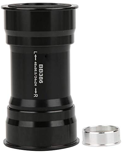 Keenso Mountainbike-Tretlager, BB386 Aluminiumlegierung Schwarzer Mountainbike-Rahmen an Kurbelgarnitur 24-mm-Einpress-Tretlager Fahrradzubehör Fahrräder und Zubehör