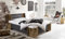 BMG Möbel Futonbett Graz in Old Style/Anthrazit Bett Holzbett Doppelbett 140x200 cm Made in Germany (Mit Rollrost)