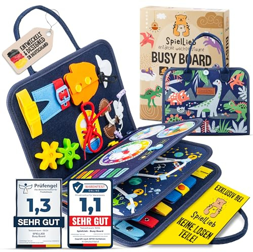 SpielLieb® Montessori Busy Board 3 Jahre - interaktives Activity Board