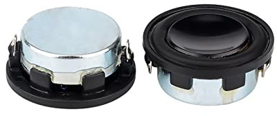 RZQMPV 1 Inch 4 Ohm/8ohm 3W Mini Speaker 28mm Full Range Midrange Bass PU Side Bluetooth Ultra-Thin Round Neodymium Speakers 2PC Bookshelf sound system (Color : 4 ohm)