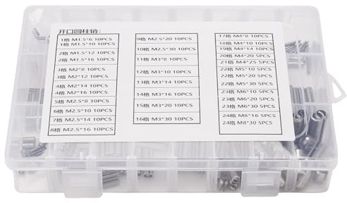 Okeeyseda Set di Spine Cilindriche Elastiche nel Acciaio Inossidabile un Tensione di Perno un Molla 280PZ M1.5 M2 M2.5 M3 M5 M6 M8 Tassello
