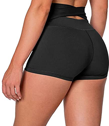 Pole Dance Sexy Outfit mit gekreuzter Rückenbund, Pole Dance Shorts, Damen, hohe Taille, Sport-Shorts, Damen, Push-Up, Radsport, Damen, nahtlos, Laufshorts, Kurze Leggings, für Damen