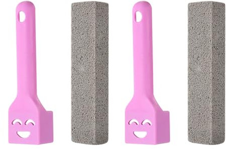 Qsvbeeqj 2 pezzi Creativo pietra pomice detergente WC con comoda maniglia adatto per WC eliminando calcare e ruggine