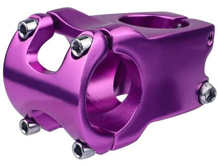 MEGHNA 31.8 Vorbau MTB Fahrrad Lenkervorbau Riser Aluminiumlegierung Kurze Vorbau 0 Grad für Mountainbike, E-Bike, BMX, MTB/Rennrad (Violett)