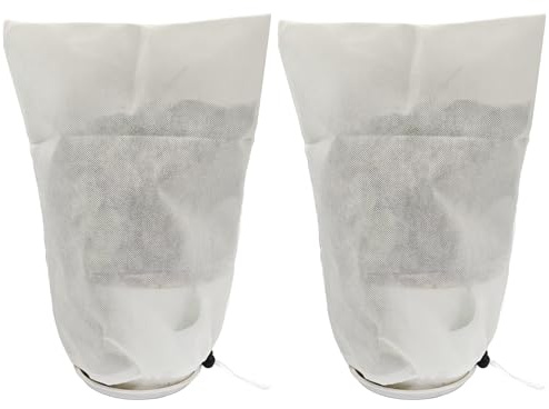SEABABOO Copertura Piante Inverno 2 Pezzi Telo per Piante Inverno Antigelo 30 X 40 CM Protezione Invernale per Piante in Vaso Telo Copri Piante Antigelo con Coulisse Riutilizzabile