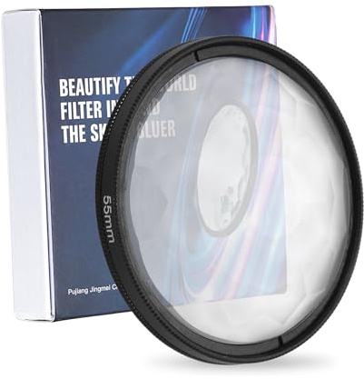 PATIKIL 55mm Prism Lens Filter, Special Effects Filter Prism Crystal Glass Effect Multi Refraction Variable Subjects with Cleaning Cloth for Camera Lens Photographic Video SLR, Black