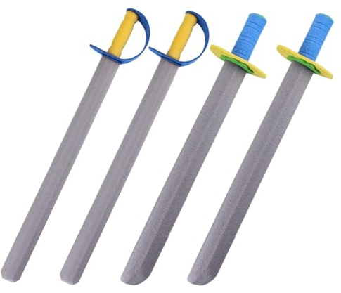 Joygoodta 4 pièces épées et couteaux en mousse EVA épée de pirate en mousse jouets de jeu pour enfants activités fête spectacle maternelle, épée pour enfants