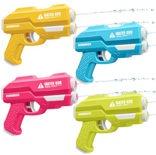 Dsmile 4 Pack Fast-Fill Water Blaster Guns for Kids, Dual Nozzles Squirt Guns for Swimming Pool Beach Outdoor Water Toys
