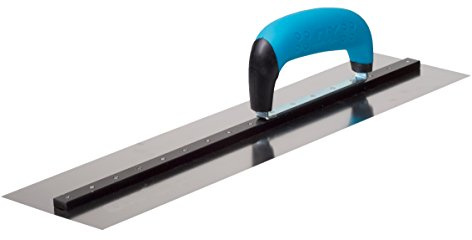 OX Tools Stainless Steel Concrete Finishing Trowel, 18-inch x 4.5-inch, Flexible Blade, Riveted Aluminum Shank, OX Grip Handle for Smooth Floors and Slabs