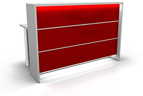 Froschkönig24 Manhattan 35 Empfangstheke Theke Empfang Rezeption Lieferung & Montage Rot