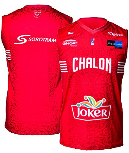 Elan Chalon Maglia Ufficiale per attività all'aperto 2018-2019, da Basket, Unisex - Bambini, MAILEXTELANCHA, Rosso, FR : XXS (Taille Fabricant : 6 Ans)