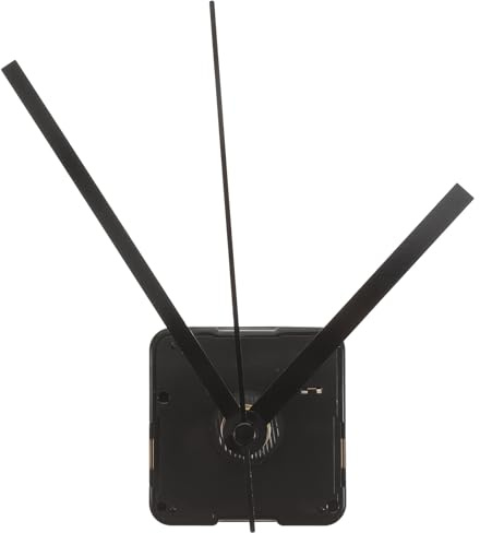 SUPVOX Meccanismo Orologio da Parete Silenzioso - Albero Totale 21mm, Filettatura 12mm, Kit di Ricambio Movimento al Quarzo con Lancette Nere (95-142mm), per Riparazione Orologi Fai-da-Te