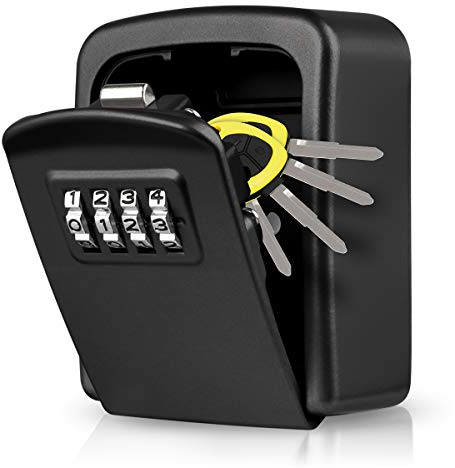 LUROON Boîte à Clé Sécurisée, Coffre Fort a Clef Mural [ étanche à l'eau et à la Rouille ] [Utilisation en Intérieur et en Extérieur] pour Maison école Bureau Usine Garages Boitier Clefs Securise