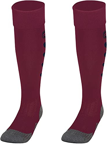 JAKO Unisex Stutzenstrumpf Roma, Maroon/Seablue, 43-46