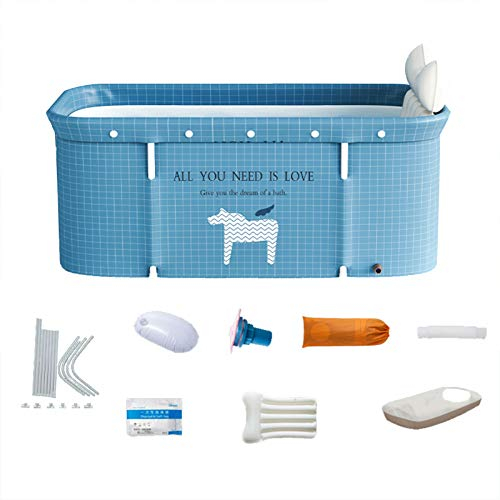 OUCRIY Foldable Bathtub Adult, Portable Bathtub Folding Tub Bucket Kit Soaking Standing Bathtub Family Bathroom Spa Bath for Shower Hot Bath Ice Bath