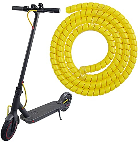 MotuTech - Guaina per cavi per Xiaomi M365 / M365 Pro/Pro 2 / 1S per Segway Ninebot G30 Max Range Cavo Protezione 1M φ 9mm Copertura cavi per cavi computer/USB/Audio/Video (giallo)