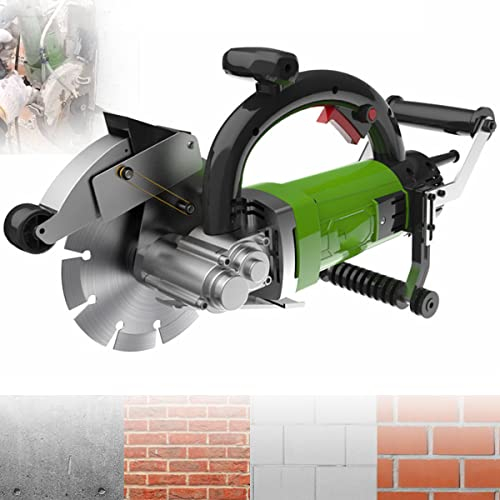 RCBDBSM Elektrische Schlitzfräse, Mauernutfräse Maschine Mauerfräse Elektrische Wandfräse Nutfräser 4800 Watt Nuttiefe Bis 67 mm, Nutfräser für Hohlsandstein Beton Ziegel Mauer