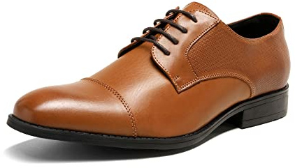Bruno Marc Zapatos de Cordones Punta de Cap-Toe Zapatillas de Vestir Oxfords Clásico Formales Derby para Hombre,Size 41,Marrón,SBOX222M