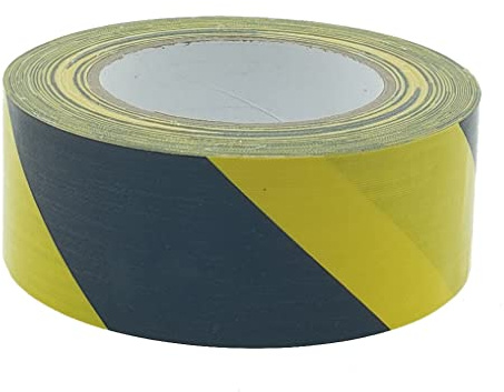 Gewebe Warnband Markierungsband Signalband Abrollband Klebeband, 50mm x 25m, Schwarz-Gelb, Stark Haftend 10409 ### KURZBESCHREIBUNG ### Das Gewebe-Warnband (50mm x 25m) in Schwarz-Gelb dient zur