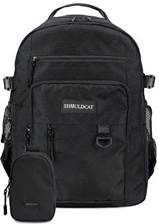FANDARE Beiläufig Rucksack Schulrucksack Schulranzen Daypacks mit 15.6 Zoll Laptopfach Schultaschen mit Handytasche Mädchen Junge Kinderrucksack für Universität Reisen Freizeit Schwarz