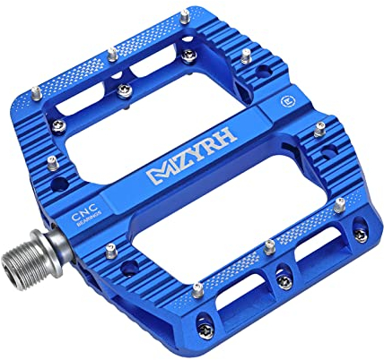 MZYRH Mountainbike-Pedale mit 3 abgedichteten Lagern, 9/16 Fahrradpedale, rutschfeste leichte Aluminiumlegierung Fahrrad-Plattform-Pedale für Mountainbike, Rennrad (Blau)