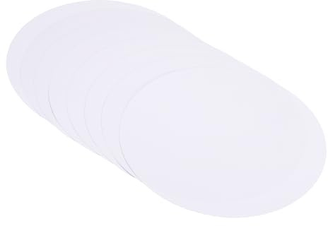 PATIKIL 40pcs Carton Papier Rond à Dessin 200g/m², 20cm Papier Cartonné Circles Tranches, Cartonnette Épaise pour Fête Décoration Bricolage Artisanat Arts Peinture Écriture, Blanc