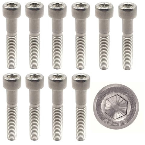 Tornillos INOX M3x40 mm con cabeza cilíndrica BTR Ø 3x40 mm | Tornillos M3 x 40mm CHC de 6 cantos huecos (llave allen) | Acero inoxidable A2-70 (V2A/304) | ISO 4762 / DIN 912: LOTE DE 50 piezas