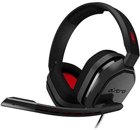 ASTRO Gaming A10 Auriculares alámbricos, ligeros y resistentes, ASTRO Audio, clavija de 3.5mm, para Xbox Series X y S, Xbox One, PS5, PS4, Nintendo Switch, PC, Mac, móvil - Negro/Rojo