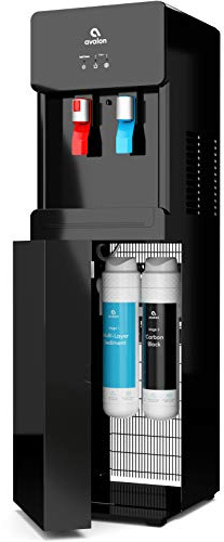 Avalon Self Cleaning Touchless Bottleless Water Cooler Dispenser - Hot & Cold Water, Child Safety Lock, Innovative Slim Design - UL- Black - A7BOTTLELESSBLK