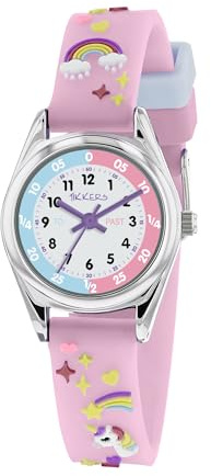 Tikkers Girls Analogue Classic Quartz Watch with silicone strap TK0145