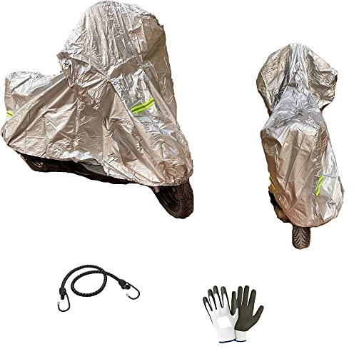 Compatible con Yamaha D'ELIGHT 125 - Funda cubremoto de Nailon Impermeable Talla L para Scooter Moto Universal Funda antidesgarro antilluvia 232 x 100 x 125 cm