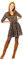Sublevel Damen Kleid Frühling und Sommer mit Blumen-Muster Blumenkleid Langarm Green M/L