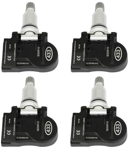 ROADFAR Système de surveillance de la pression des pneus programmé TPMS 433 MHz pour Chrysler Dodge 4 pièces