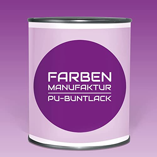 Polyment GmbH Vernis coloré PU renforcé - Peinture de rénovation - Vernis acrylique RAL satiné brillant - 1 litre - RAL 7030 gris pierre