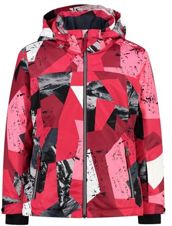 CMP - Kid G Kapuzenjacke mit Druckknöpfen, Fuxia-Anemone-Glanz, 176