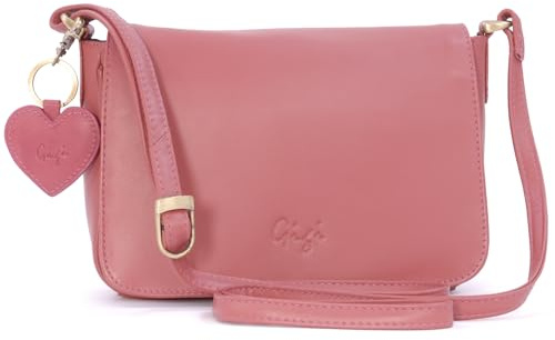 Gigi - Petit Sac Bandoulière Femme Cuir - Sac à Main à Rabat - Porté Croisé Bandoulière Réglable - 14578