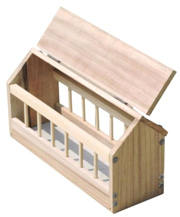 Sharplace Wooden Pigeon Feeder Chicken Feeder Pigeon Supplies Poultry Trough Dish Bird Feeding Bowl for Chicks Poultry Birds Ducklings