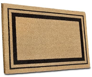 Villeroy & Boch 1856 Felpudo de coco para interior y exterior protegido – Antideslizante Natural, alfombrilla de coco para exteriores, resistente a la intemperie, para pasillo, terraza, entrada – 50 x