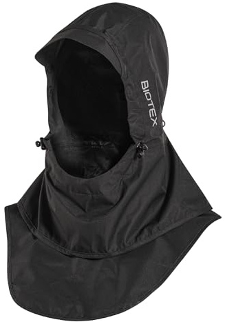 BIOTEX Cappuccio Universale BlockRain Unisex, Antipioggia e Antivento, Ideale per Qualsiasi Sport, Portatile, Nero
