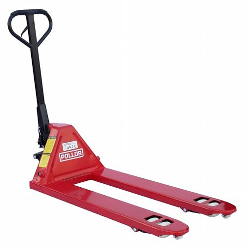 3000Kg Capacity Hand Pallet Pump Truck 3t Trolley 550 x 1150mm Fully Assembled (Red)