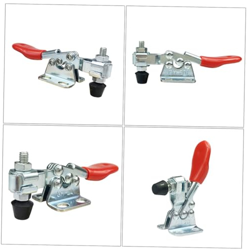 HOMSFOU Pressède Du Bois Sauterelles Pince à Bascule à Dégagement Rapide Sauterelle Horizontale Rouge