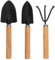 Toyvian 3 Pièces Set Outils de Jardinage avec Poignée Ergonomique Mini Bêche Râteau à Main et Outil de Désherbage pour Plantation Intérieure et Extérieure